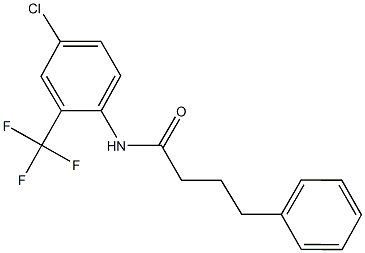 N-[4-chloro-2-(trifluoromethyl)phenyl]-4-phenylbutanamide 结构式