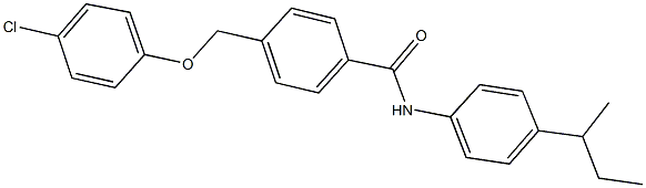 N-(4-sec-butylphenyl)-4-[(4-chlorophenoxy)methyl]benzamide 结构式