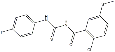 N-[2-chloro-5-(methylsulfanyl)benzoyl]-N'-(4-iodophenyl)thiourea 结构式