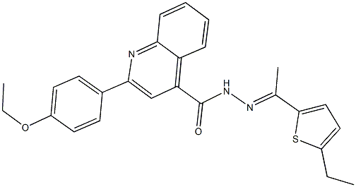 2-(4-ethoxyphenyl)-N'-[1-(5-ethyl-2-thienyl)ethylidene]-4-quinolinecarbohydrazide 结构式