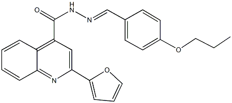2-(2-furyl)-N'-(4-propoxybenzylidene)-4-quinolinecarbohydrazide 结构式
