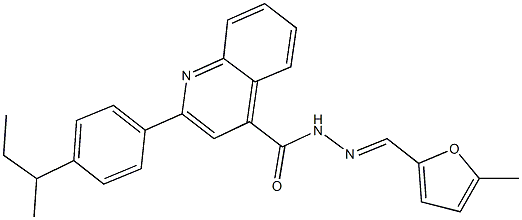 2-(4-sec-butylphenyl)-N'-[(5-methyl-2-furyl)methylene]-4-quinolinecarbohydrazide 结构式