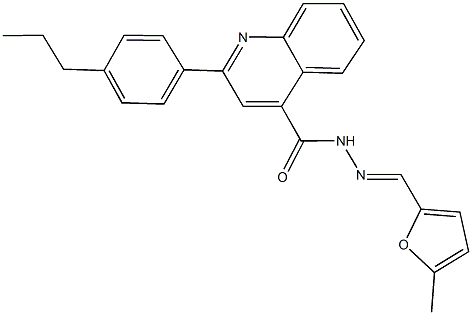 N'-[(5-methyl-2-furyl)methylene]-2-(4-propylphenyl)-4-quinolinecarbohydrazide 结构式