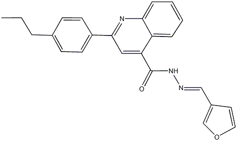N'-(3-furylmethylene)-2-(4-propylphenyl)-4-quinolinecarbohydrazide 结构式