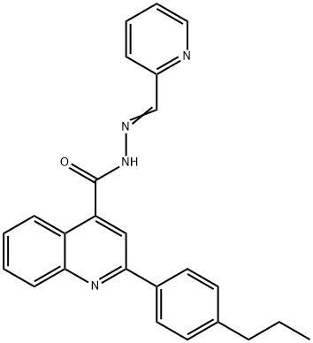 2-(4-propylphenyl)-N'-(2-pyridinylmethylene)-4-quinolinecarbohydrazide 结构式