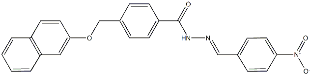 N'-{4-nitrobenzylidene}-4-[(2-naphthyloxy)methyl]benzohydrazide 结构式