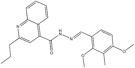 N'-(2,4-dimethoxy-3-methylbenzylidene)-2-propyl-4-quinolinecarbohydrazide 结构式