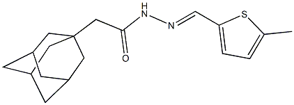 2-(1-adamantyl)-N'-[(5-methyl-2-thienyl)methylene]acetohydrazide 结构式