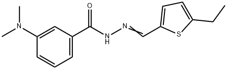 3-(dimethylamino)-N'-[(5-ethyl-2-thienyl)methylene]benzohydrazide 结构式