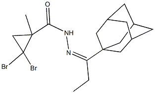 N'-[1-(1-adamantyl)propylidene]-2,2-dibromo-1-methylcyclopropanecarbohydrazide 结构式