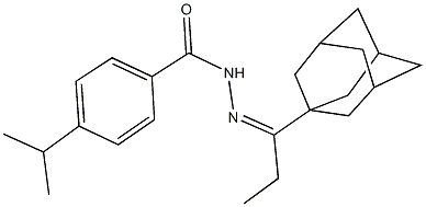 N'-[1-(1-adamantyl)propylidene]-4-isopropylbenzohydrazide 结构式