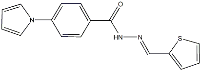 4-(1H-pyrrol-1-yl)-N'-(2-thienylmethylene)benzohydrazide 结构式