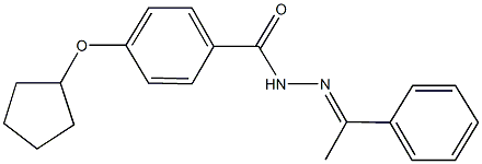 4-(cyclopentyloxy)-N'-(1-phenylethylidene)benzohydrazide 结构式