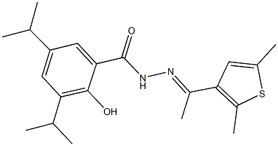 N'-[1-(2,5-dimethyl-3-thienyl)ethylidene]-2-hydroxy-3,5-diisopropylbenzohydrazide 结构式