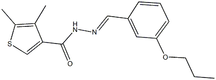 4,5-dimethyl-N'-(3-propoxybenzylidene)-3-thiophenecarbohydrazide 结构式