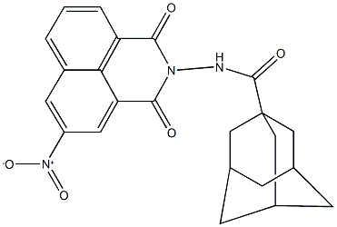 N-(5-nitro-1,3-dioxo-1H-benzo[de]isoquinolin-2(3H)-yl)-1-adamantanecarboxamide 结构式