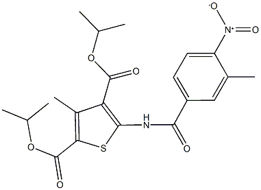 diisopropyl 5-({4-nitro-3-methylbenzoyl}amino)-3-methyl-2,4-thiophenedicarboxylate 结构式