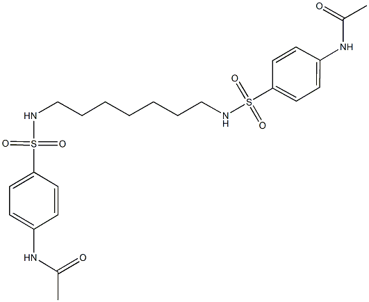 N-[4-({[7-({[4-(acetylamino)phenyl]sulfonyl}amino)heptyl]amino}sulfonyl)phenyl]acetamide 结构式