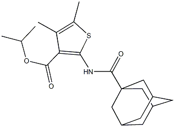 isopropyl 2-[(1-adamantylcarbonyl)amino]-4,5-dimethyl-3-thiophenecarboxylate 结构式