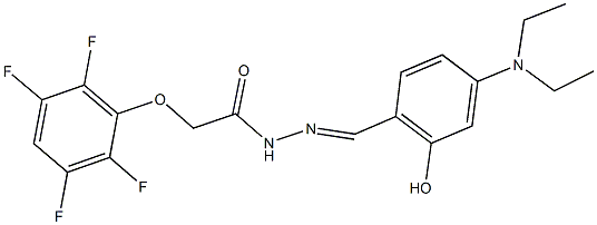 N'-[4-(diethylamino)-2-hydroxybenzylidene]-2-(2,3,5,6-tetrafluorophenoxy)acetohydrazide 结构式