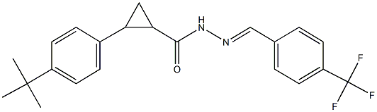 2-(4-tert-butylphenyl)-N'-[4-(trifluoromethyl)benzylidene]cyclopropanecarbohydrazide 结构式