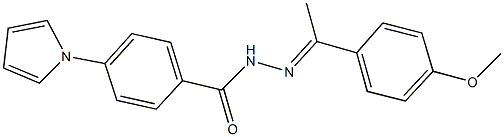 N'-[1-(4-methoxyphenyl)ethylidene]-4-(1H-pyrrol-1-yl)benzohydrazide 结构式