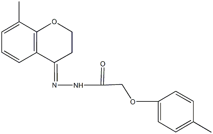 N'-(8-methyl-2,3-dihydro-4H-chromen-4-ylidene)-2-(4-methylphenoxy)acetohydrazide 结构式