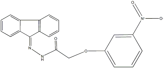 N'-(9H-fluoren-9-ylidene)-2-{3-nitrophenoxy}acetohydrazide 结构式