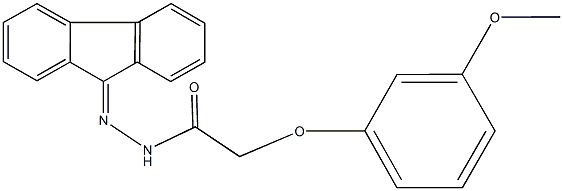 N'-(9H-fluoren-9-ylidene)-2-(3-methoxyphenoxy)acetohydrazide 结构式