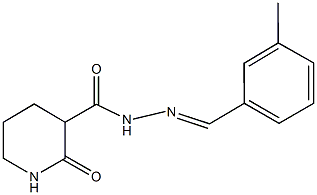 N'-(3-methylbenzylidene)-2-oxo-3-piperidinecarbohydrazide 结构式