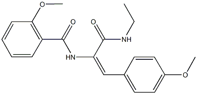 N-[1-[(ethylamino)carbonyl]-2-(4-methoxyphenyl)vinyl]-2-methoxybenzamide 结构式