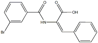 2-[(3-bromobenzoyl)amino]-3-phenylacrylic acid 结构式