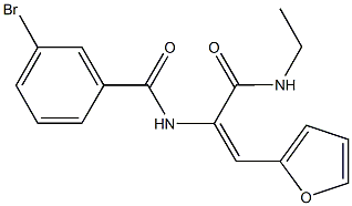 3-bromo-N-[1-[(ethylamino)carbonyl]-2-(2-furyl)vinyl]benzamide 结构式