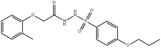 N'-[(2-methylphenoxy)acetyl]-4-propoxybenzenesulfonohydrazide 结构式