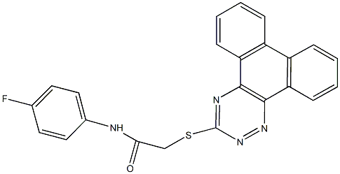 N-(4-fluorophenyl)-2-(phenanthro[9,10-e][1,2,4]triazin-3-ylsulfanyl)acetamide 结构式