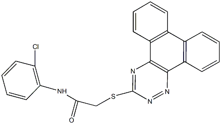 N-(2-chlorophenyl)-2-(phenanthro[9,10-e][1,2,4]triazin-3-ylsulfanyl)acetamide 结构式