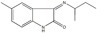 3-(sec-butylimino)-5-methyl-1,3-dihydro-2H-indol-2-one 结构式