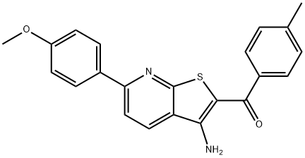 [3-amino-6-(4-methoxyphenyl)thieno[2,3-b]pyridin-2-yl](4-methylphenyl)methanone 结构式