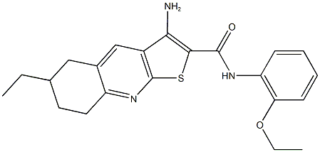 3-amino-N-(2-ethoxyphenyl)-6-ethyl-5,6,7,8-tetrahydrothieno[2,3-b]quinoline-2-carboxamide 结构式