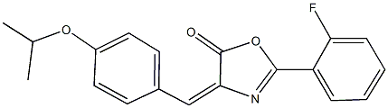 2-(2-fluorophenyl)-4-(4-isopropoxybenzylidene)-1,3-oxazol-5(4H)-one 结构式