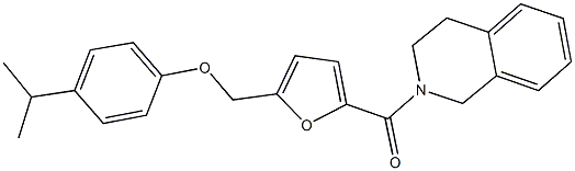 [5-(3,4-dihydroisoquinolin-2(1H)-ylcarbonyl)-2-furyl]methyl 4-isopropylphenyl ether 结构式