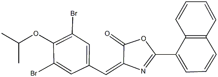 4-(3,5-dibromo-4-isopropoxybenzylidene)-2-(1-naphthyl)-1,3-oxazol-5(4H)-one 结构式