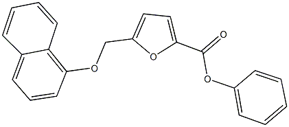 phenyl 5-[(1-naphthyloxy)methyl]-2-furoate 结构式