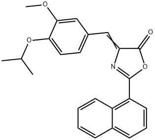 4-(4-isopropoxy-3-methoxybenzylidene)-2-(1-naphthyl)-1,3-oxazol-5(4H)-one 结构式