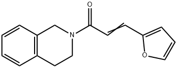 2-[3-(2-furyl)acryloyl]-1,2,3,4-tetrahydroisoquinoline 结构式