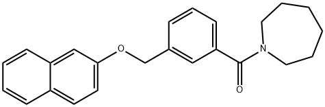 1-{3-[(2-naphthyloxy)methyl]benzoyl}azepane 结构式