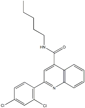 2-(2,4-dichlorophenyl)-N-pentyl-4-quinolinecarboxamide 结构式