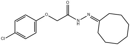2-(4-chlorophenoxy)-N'-cyclooctylideneacetohydrazide 结构式