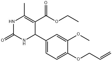 ethyl 4-[4-(allyloxy)-3-methoxyphenyl]-6-methyl-2-oxo-1,2,3,4-tetrahydropyrimidine-5-carboxylate 结构式