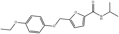 5-[(4-ethoxyphenoxy)methyl]-N-isopropyl-2-furamide 结构式